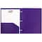 JAM Paper 3-Hole Heavy Duty Plastic Pocket Folder, 6ct.